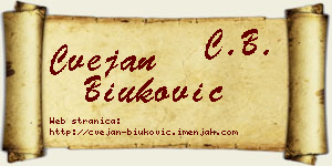 Cvejan Biuković vizit kartica